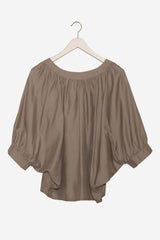 Batwing Silk Top (Sandy) - Back