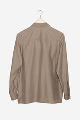 Oversize Silk Shirt (Sandy) - Back