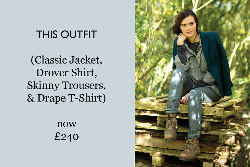 Classic Jacket, Drover Shirt, Skinny Trousers, Drape T